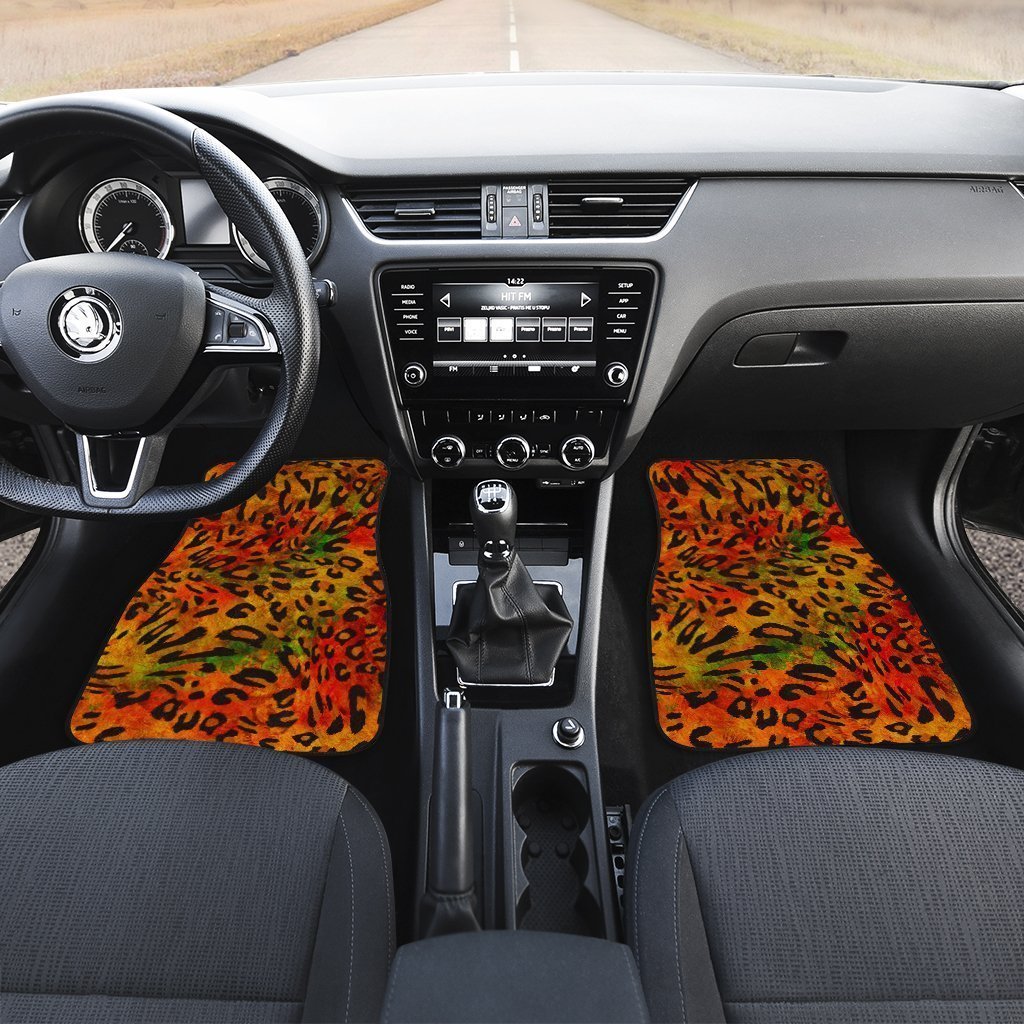 Leopard Wild Cheetah Print Car Floor Mats Custom Animal Skin Pattern Print Car Accessories - Gearcarcover - 4