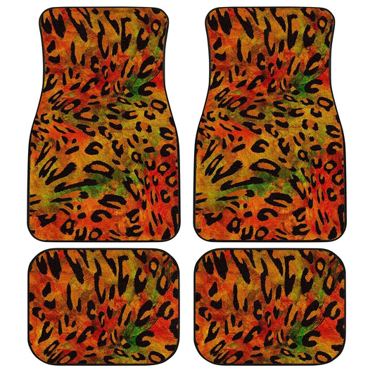 Leopard Wild Cheetah Print Car Floor Mats Custom Animal Skin Pattern Print Car Accessories - Gearcarcover - 1