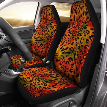 Leopard Wild Cheetah Print Car Seat Covers Custom Animal Skin Pattern Print Car Accessories - Gearcarcover - 1