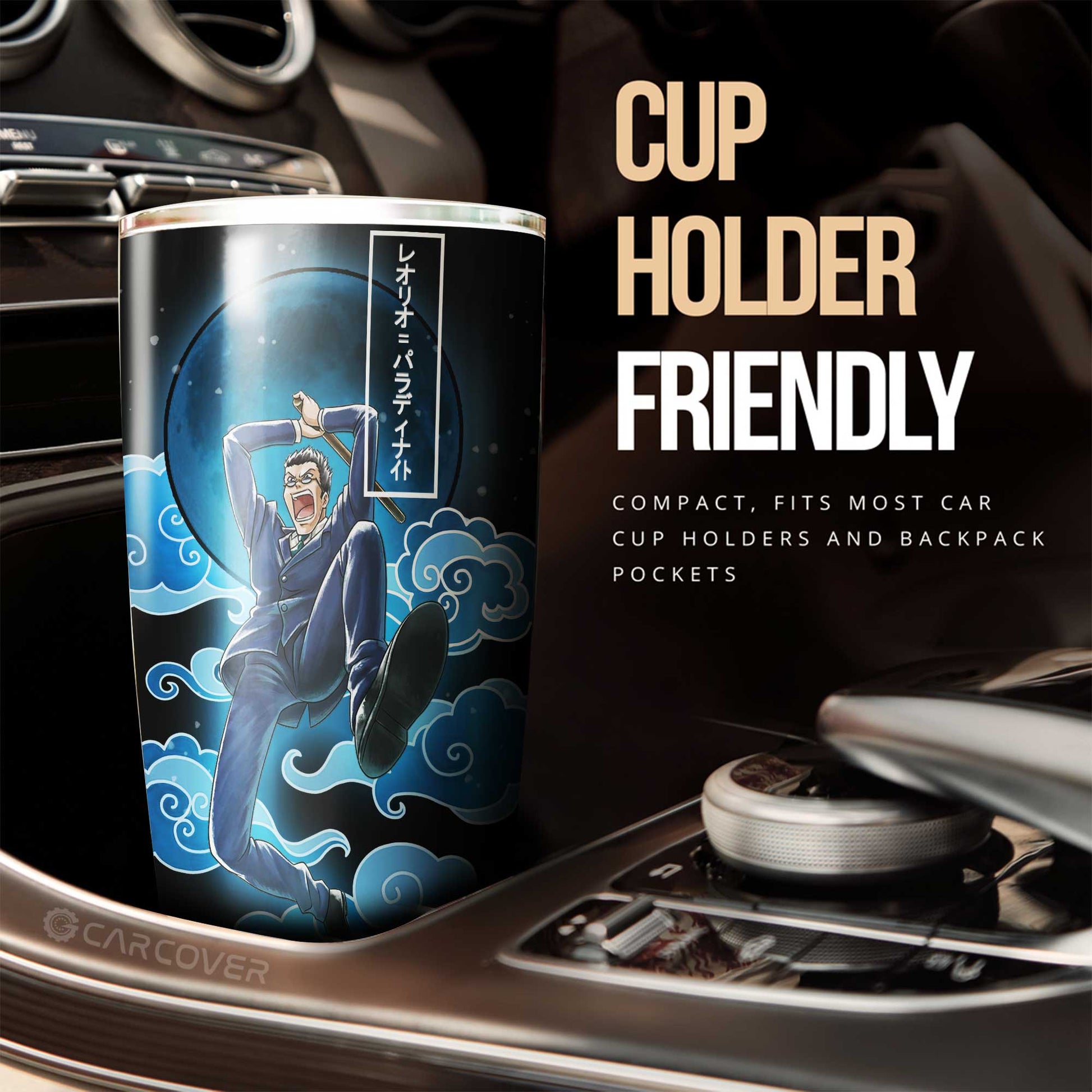 Leorio Paradinight Tumbler Cup Custom Hunter x Hunter Anime Car Accessories - Gearcarcover - 2