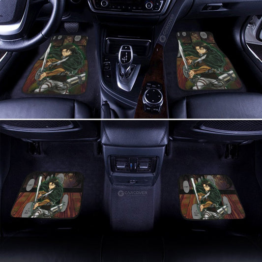 Levi Ackerman Car Floor Mats Custom Anime Attack On Titan Car Accessories - Gearcarcover - 2