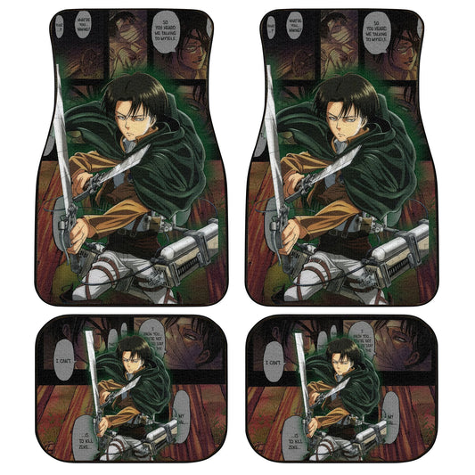 Levi Ackerman Car Floor Mats Custom Anime Attack On Titan Car Accessories - Gearcarcover - 1