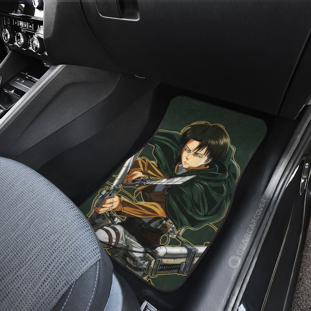 Levi Ackerman Car Floor Mats Custom Attack On Titan Anime - Gearcarcover - 4