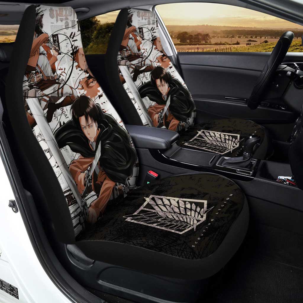 Levi Ackerman Car Seat Covers Custom Attack On Titan Anime Car Accessories - Gearcarcover - 2