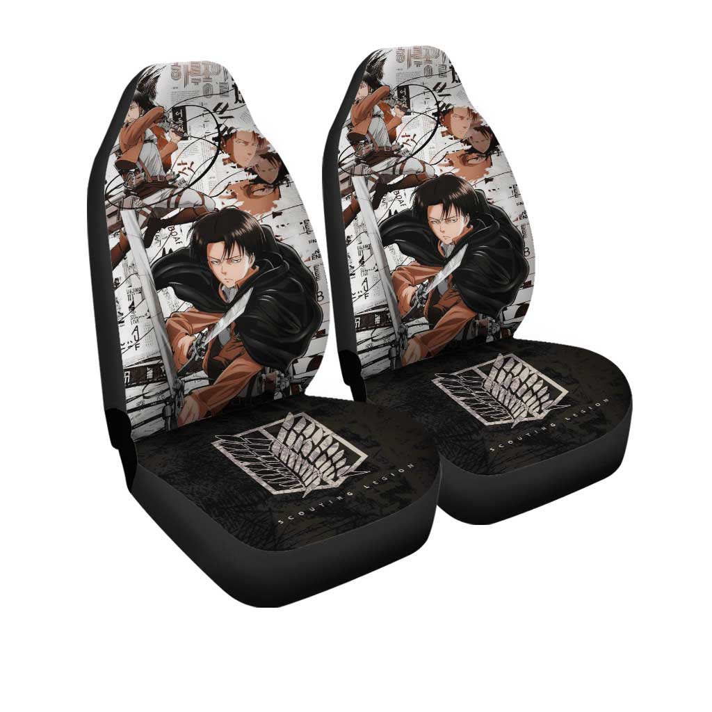 Levi Ackerman Car Seat Covers Custom Attack On Titan Anime Car Accessories - Gearcarcover - 3