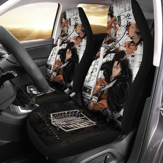 Levi Ackerman Car Seat Covers Custom Attack On Titan Anime Car Accessories - Gearcarcover - 1