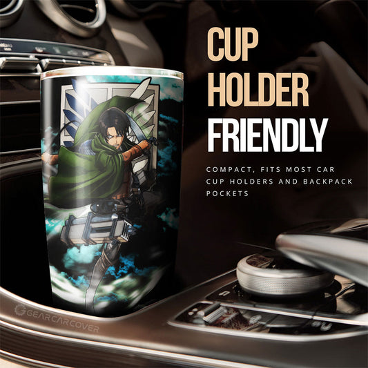 Levi Ackerman Tumbler Cup Custom Attack On Titan Anime Car Interior Accessories - Gearcarcover - 2