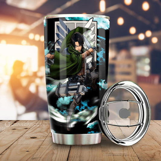 Levi Ackerman Tumbler Cup Custom Attack On Titan Anime Car Interior Accessories - Gearcarcover - 1