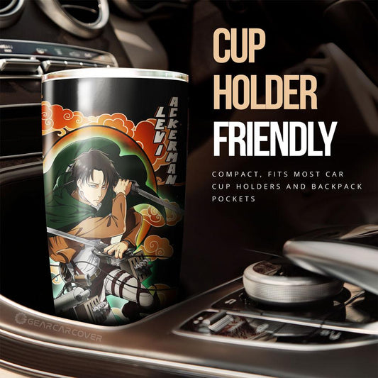 Levi Ackerman Tumbler Cup Custom Attack On Titan Anime - Gearcarcover - 2