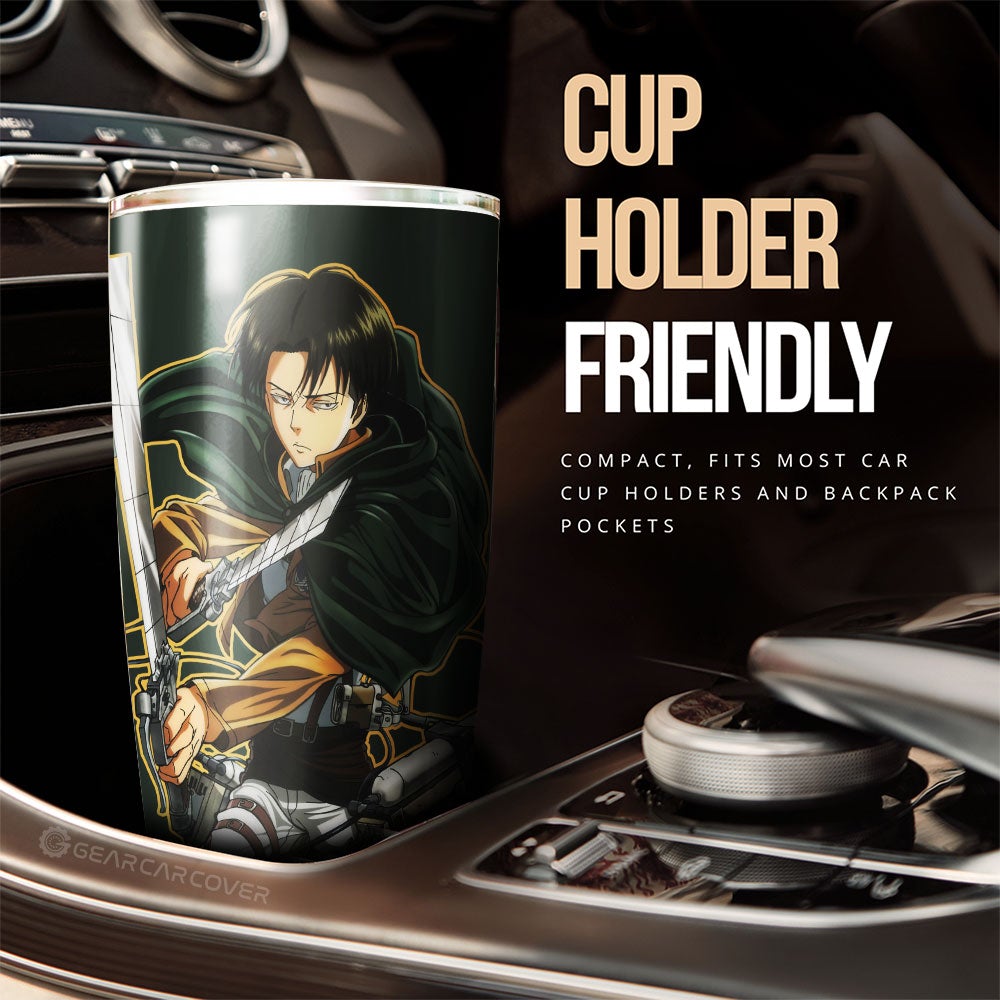 Levi Ackerman Tumbler Cup Custom Attack On Titan Anime - Gearcarcover - 2