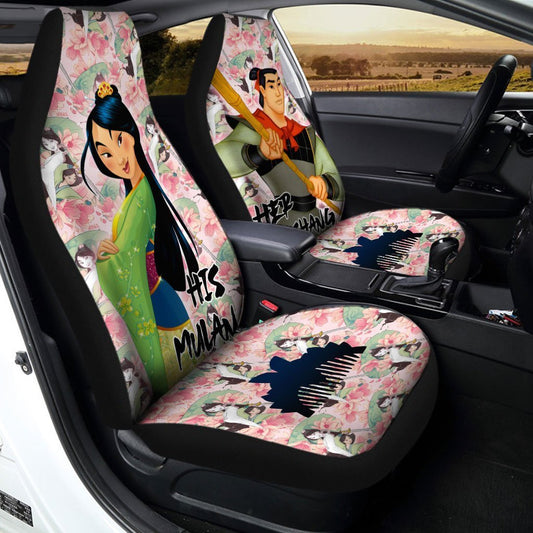 Li Shang and Mulan Car Seat Covers Custom Couple Car Accessories - Gearcarcover - 2