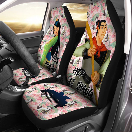 Li Shang and Mulan Car Seat Covers Custom Couple Car Accessories - Gearcarcover - 1