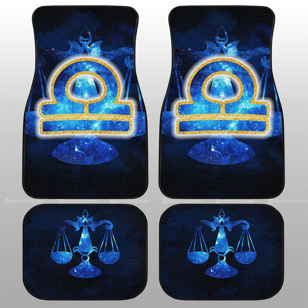 Libra Car Floor Mats Custom Name Zodiac Car Accessories - Gearcarcover - 1