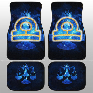Libra Car Floor Mats Custom Name Zodiac Car Accessories - Gearcarcover - 1