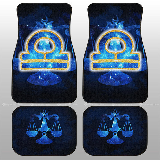 Libra Car Floor Mats Custom Name Zodiac Car Accessories - Gearcarcover - 1