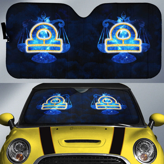Libra Car Sunshade Custom Name Zodiac Car Interior Accessories - Gearcarcover - 1