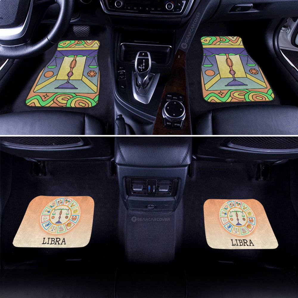 Libra Colorful Car Floor Mats Custom Zodiac Car Accessories - Gearcarcover - 2