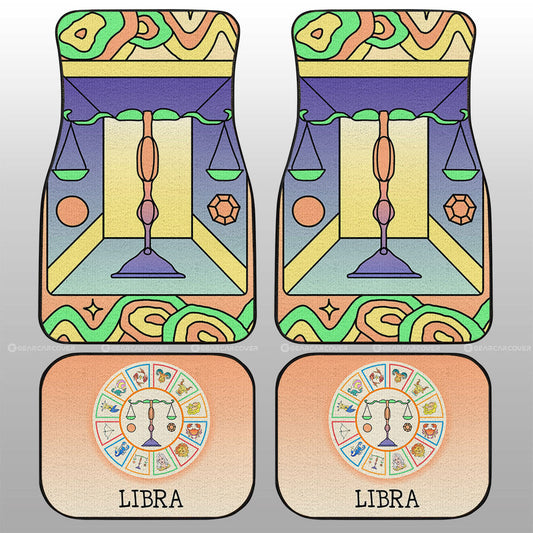 Libra Colorful Car Floor Mats Custom Zodiac Car Accessories - Gearcarcover - 1