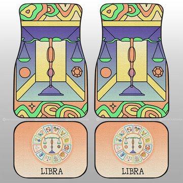 Libra Colorful Car Floor Mats Custom Zodiac Car Accessories - Gearcarcover - 1