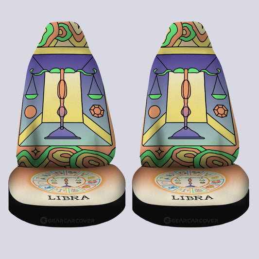 Libra Colorful Car Seat Covers Custom Zodiac Car Accessories - Gearcarcover - 2