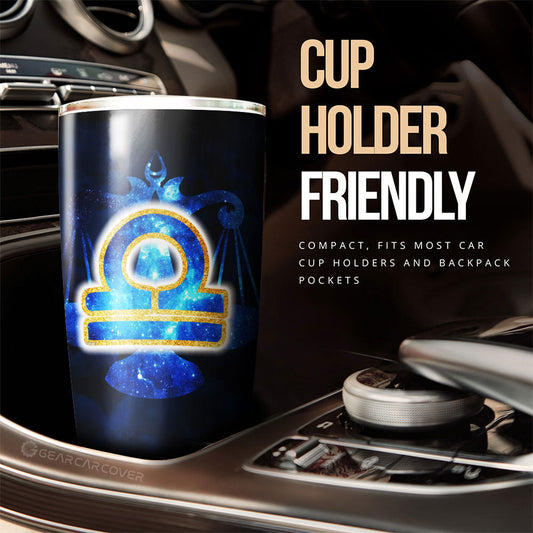 Libra Tumbler Cup Custom Name Zodiac Car Interior Accessories - Gearcarcover - 2