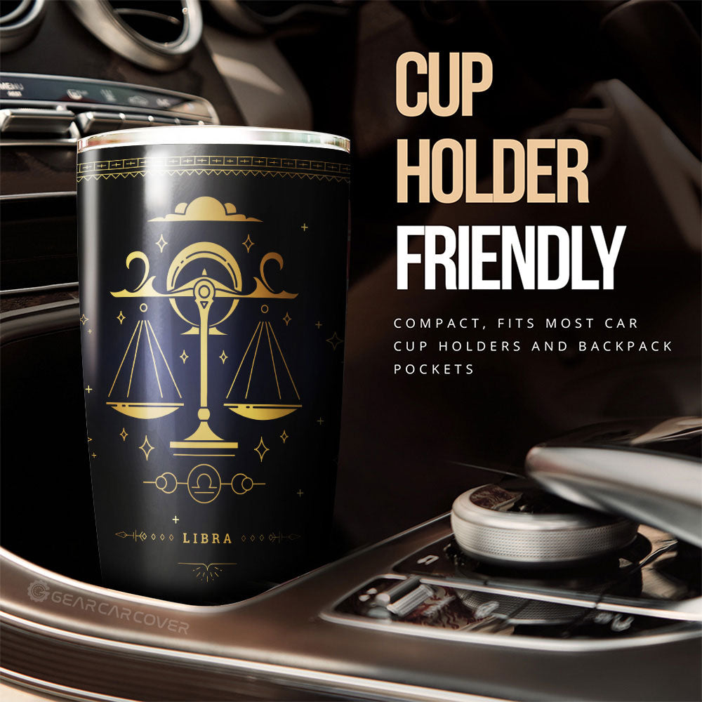 Libra Tumbler Cup Custom Zodiac Car Interior Accessories - Gearcarcover - 2