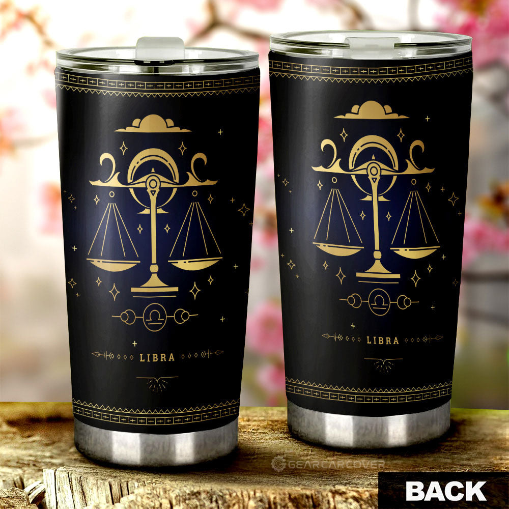 Libra Tumbler Cup Custom Zodiac Car Interior Accessories - Gearcarcover - 3