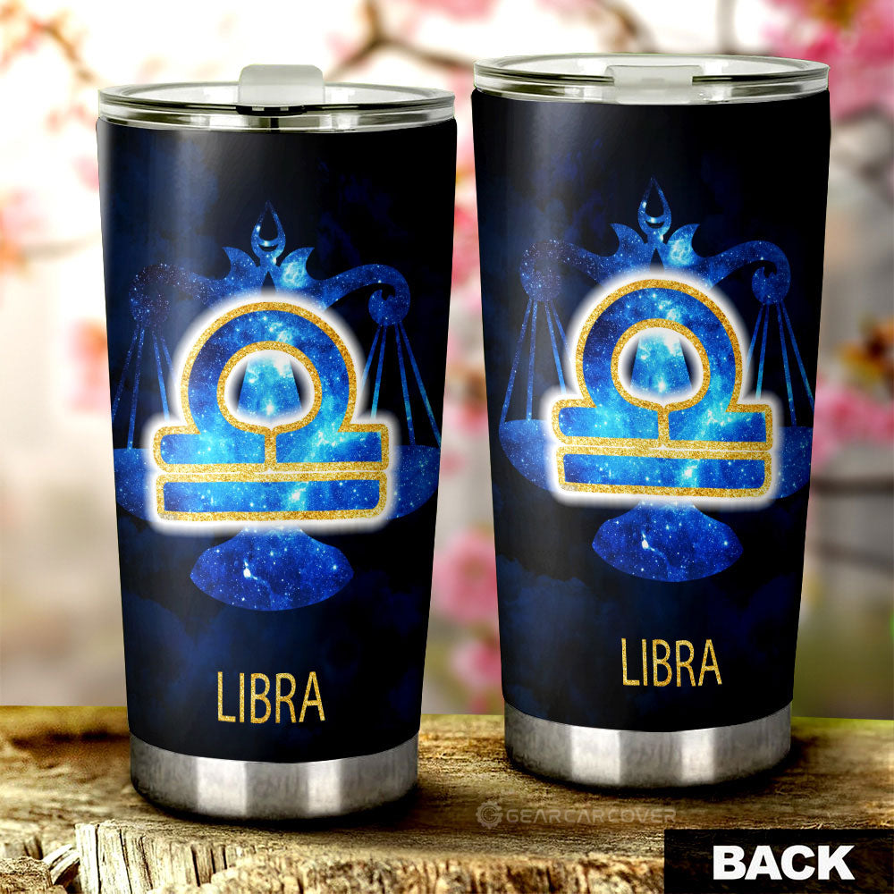 Libra Tumbler Cup Custom Zodiac Car Interior Accessories - Gearcarcover - 3