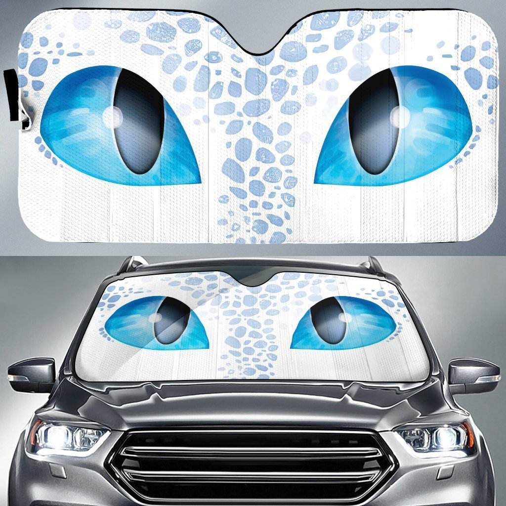 Light Fury Eyes Car Sunshade Custom How to Train Your Dragon Car Accessories - Gearcarcover - 1