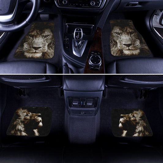 Lion Car Floor Mats Custom Car Accessories Awesome Gift Idea For Dad - Gearcarcover - 2