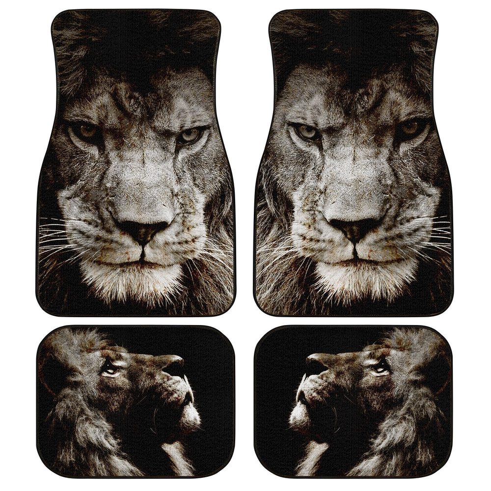 Lion Car Floor Mats Custom Car Accessories Awesome Gift Idea For Dad - Gearcarcover - 1