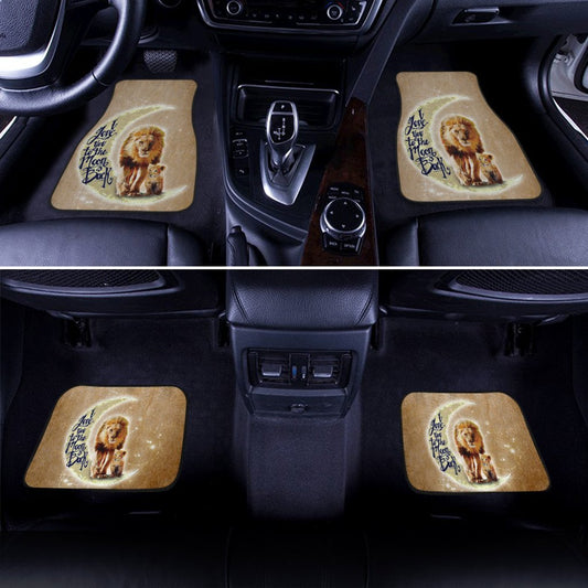 Lion Car Floor Mats Custom I Love You To The Moon And Back Car Accessories - Gearcarcover - 2