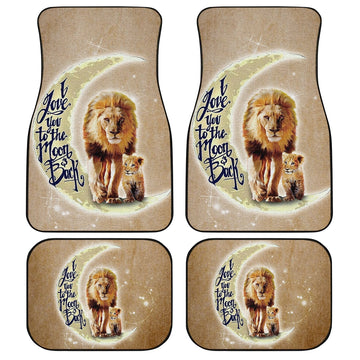 Lion Car Floor Mats Custom I Love You To The Moon And Back Car Accessories - Gearcarcover - 1