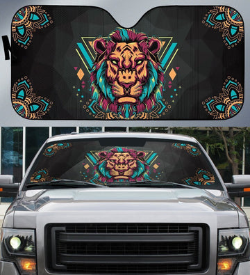 Lion Mandala Car Sunshade Custom Car Interior Accessories - Gearcarcover - 1