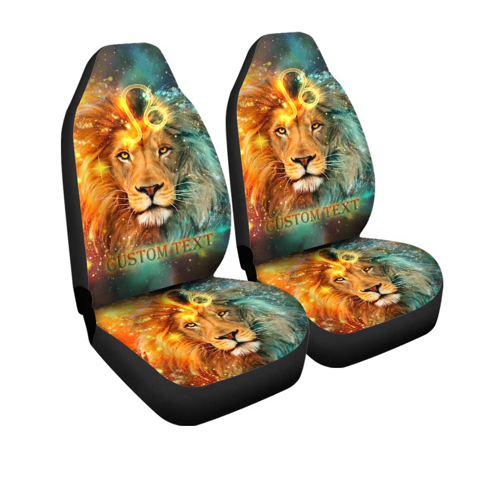 Lion Zodiac Personalized Car Seat Covers Personalized Gift Idea Car Accessories - Gearcarcover - 3