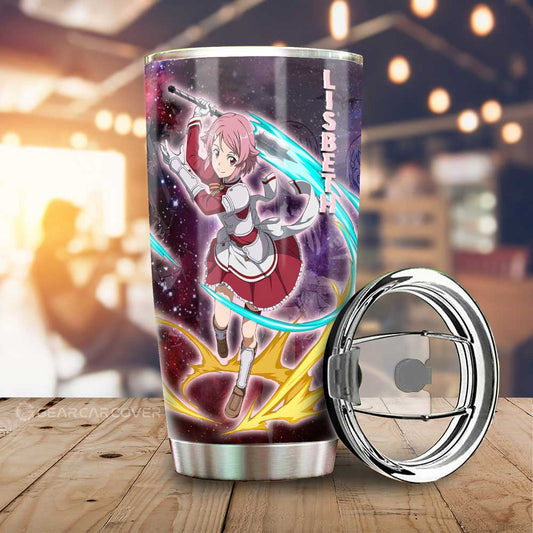 Lisbeth Tumbler Cup Custom Sword Art Online Anime Manga Galaxy Style - Gearcarcover - 1