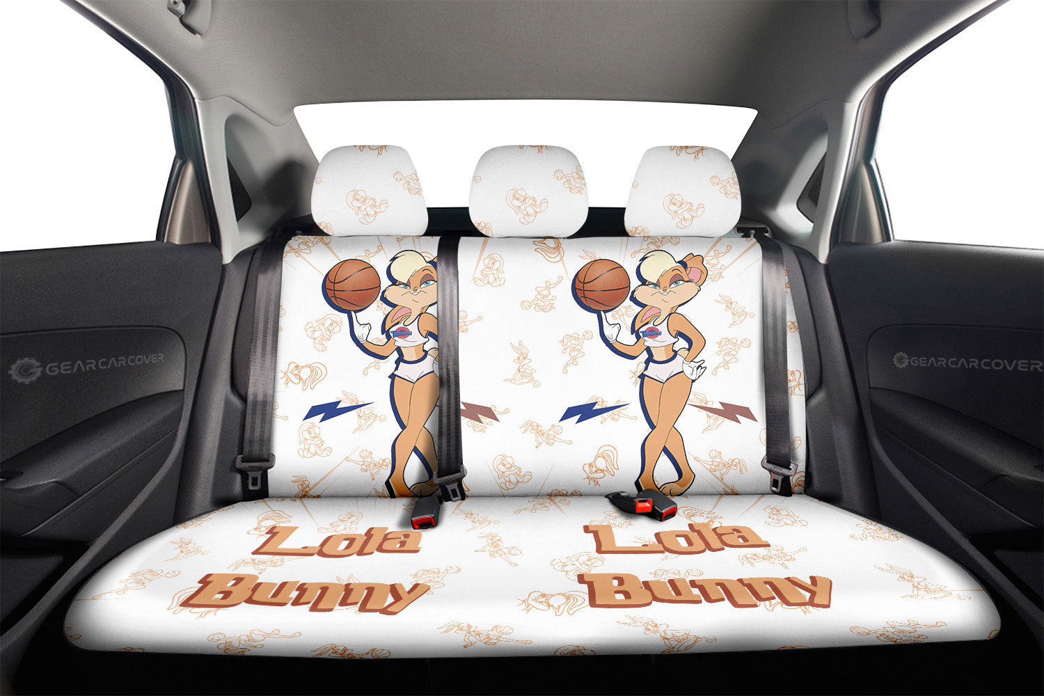 Lola Bunny Car Back Seat Cover Custom Cartoon Car Accessories - Gearcarcover - 2