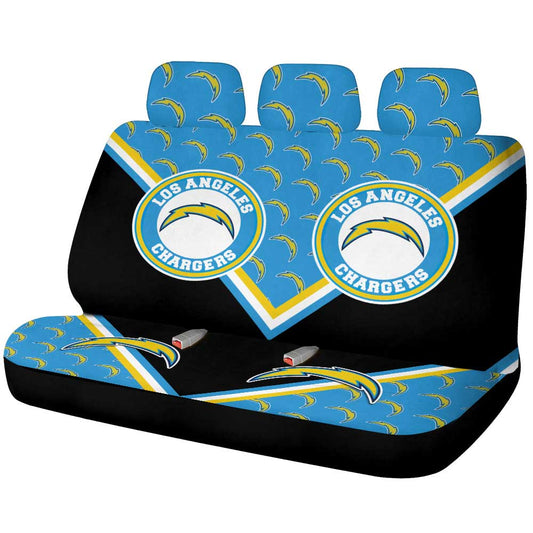 Los Angeles Chargers Car Back Seat Cover Custom Car Decorations For Fans - Gearcarcover - 1