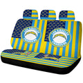 Los Angeles Chargers Car Back Seat Cover Custom US Flag Style - Gearcarcover - 1