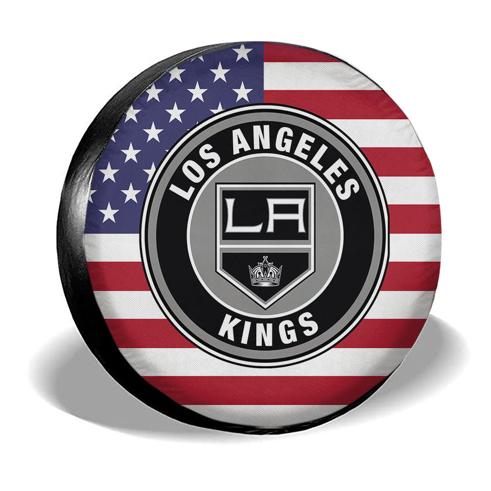 Los Angeles Kings Spare Tire Covers Custom US Flag Style - Gearcarcover - 3