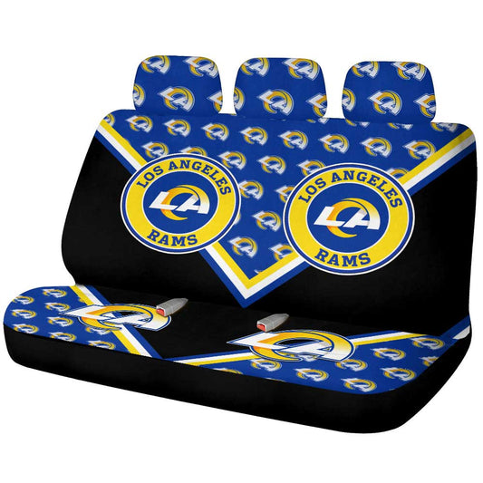 Los Angeles Rams Car Back Seat Cover Custom Car Decorations For Fans - Gearcarcover - 1