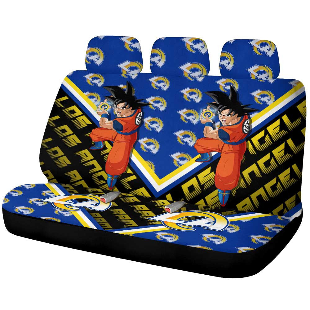 Los Angeles Rams Car Back Seat Covers Custom Car Accessories For Fans - Gearcarcover - 1