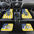 Los Angeles Rams Car Floor Mats Custom US Flag Style - Gearcarcover - 2