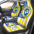 Los Angeles Rams Car Seat Covers Custom US Flag Style - Gearcarcover - 2