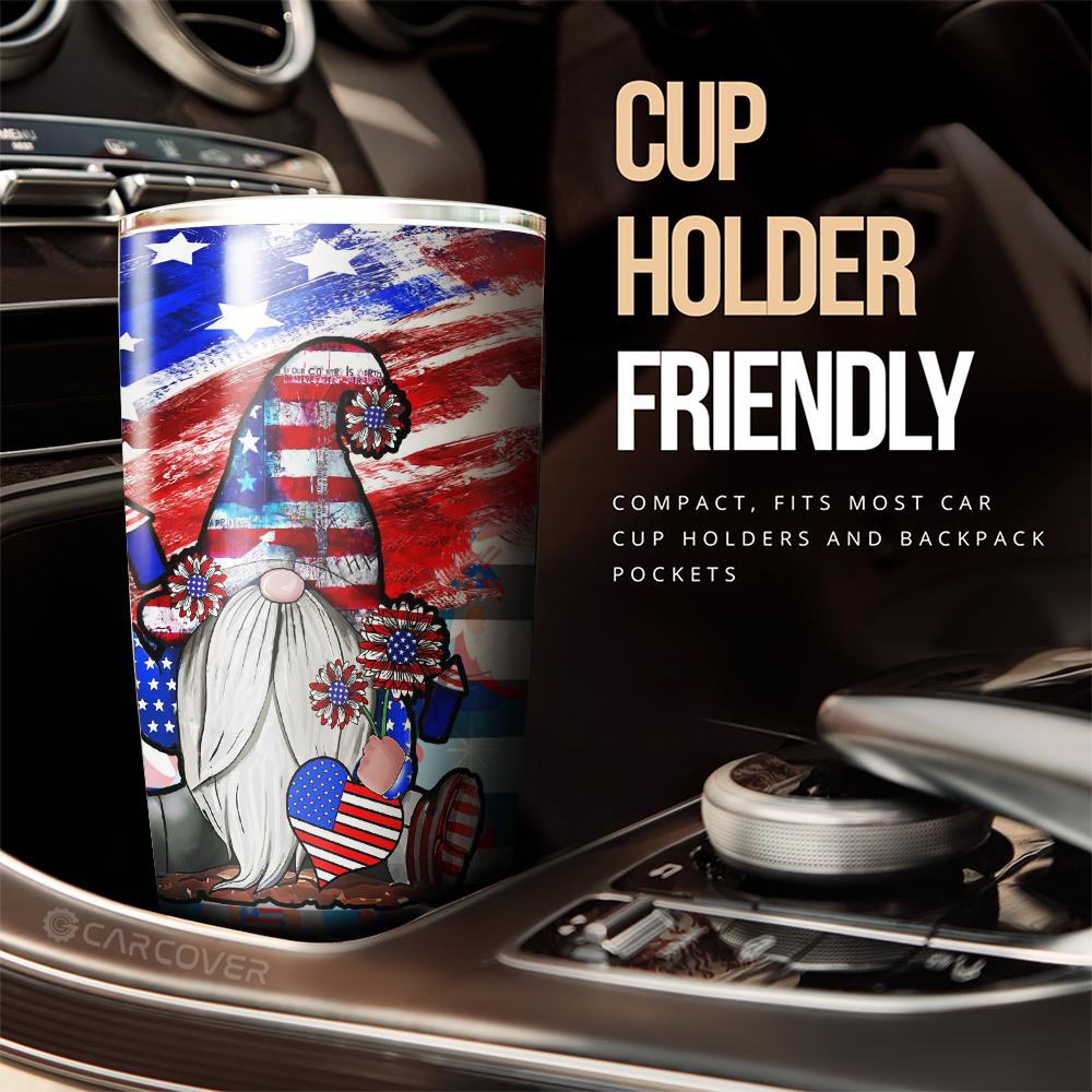 Love American Gnome Tumbler Cup Custom Christmas Car Accessories - Gearcarcover - 2
