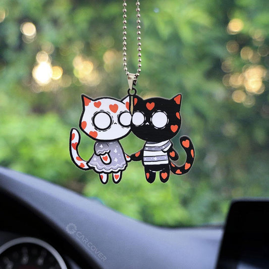 Love Couple Cat Ornament Custom Car Accessories Halloween Decorations - Gearcarcover - 2