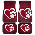 Love Dog Paw Car Floor Mats Custom Dog Lover Car Accessories - Gearcarcover - 1