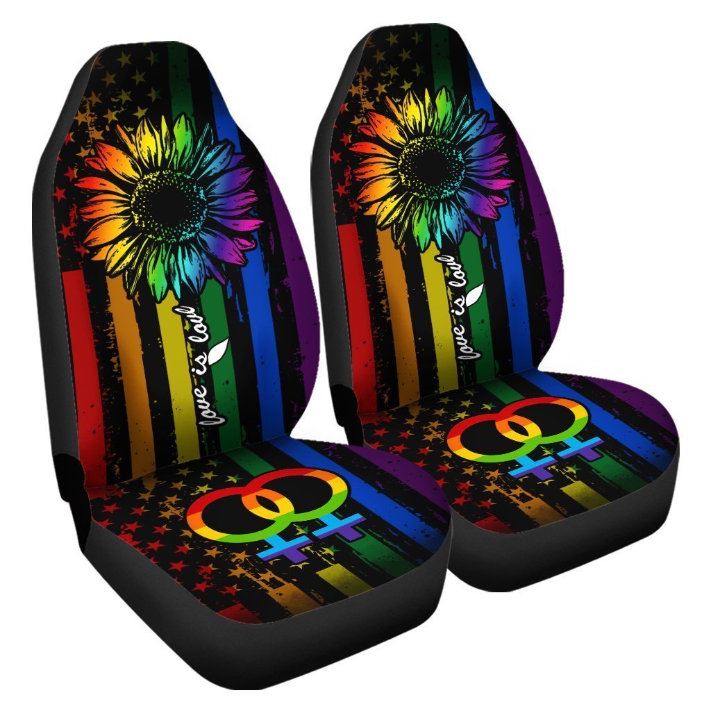 Love Is Love LGBT Car Seat Covers Custom Car Accessories - Gearcarcover - 4