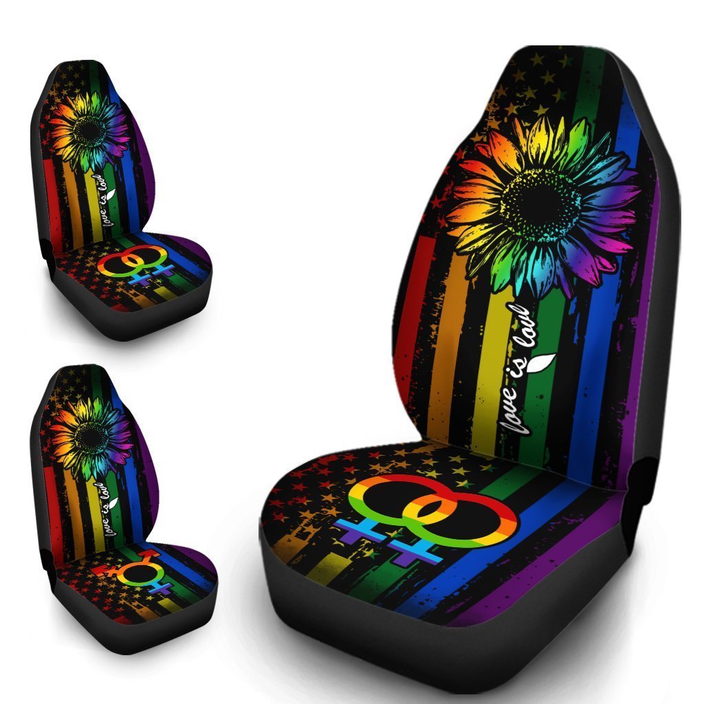 Love Is Love LGBT Car Seat Covers Custom Car Accessories - Gearcarcover - 1