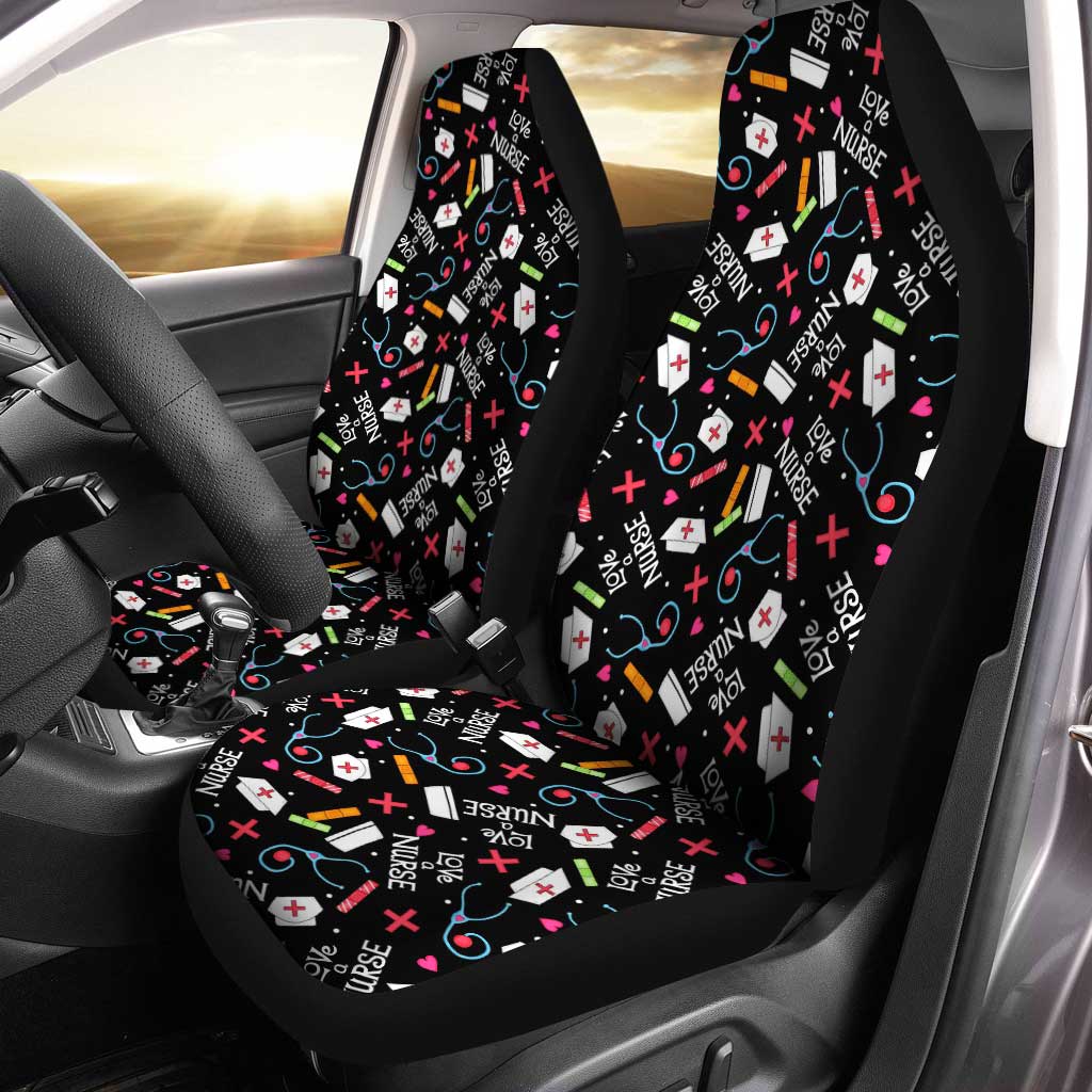 Love Nurse Car Seat Covers Custom Nurse Car Accessories - Gearcarcover - 1